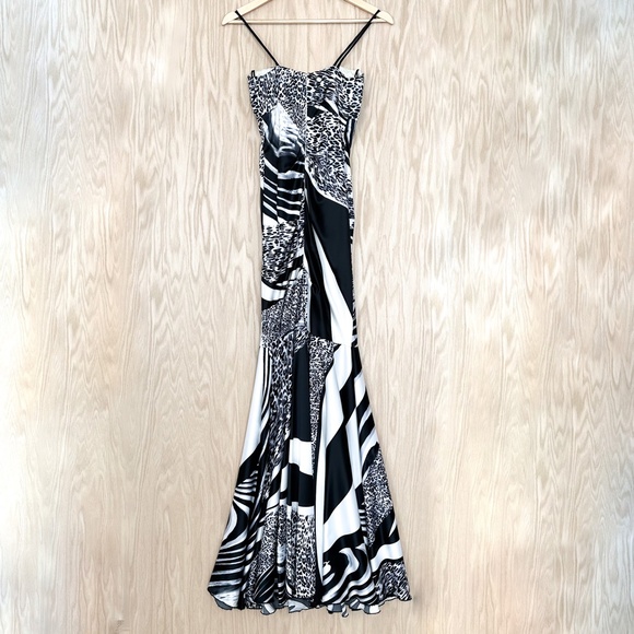 Cache Embellished Leopard Zebra Mermaid Prom Dress - Picture 7 of 11